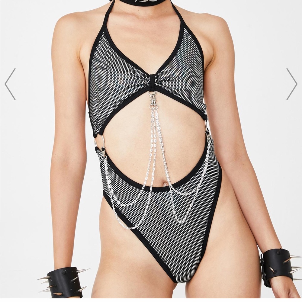 NWT Rolita Coture Punk Princess Rave Bodysuit Sz S